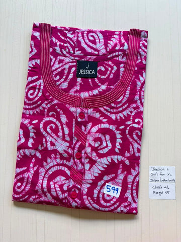 BJS 1050 Jessica VV AL Batik Nighty 550