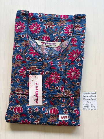 DNS 031 Height Narmatha Pleats Zip Nighty