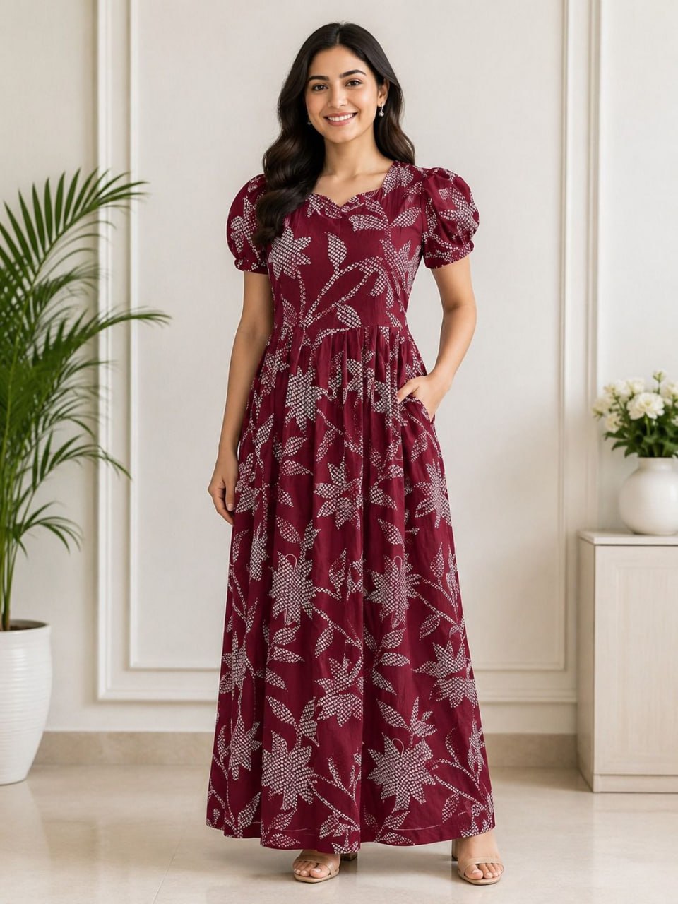MFS 447 Height Peacock maxi frock YY1 YY2