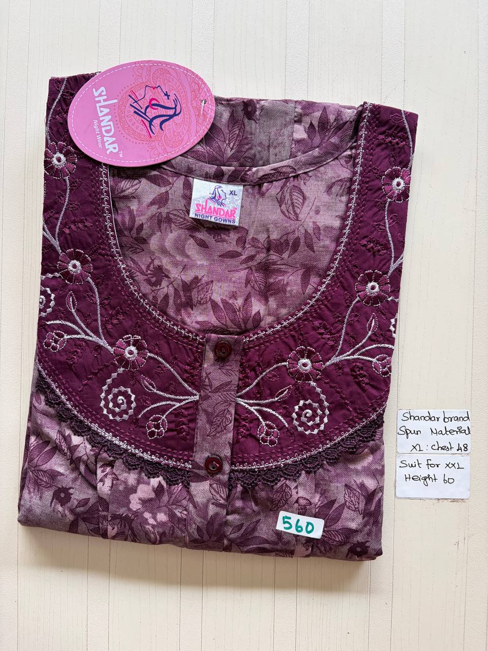 css 566 Shandar light Spun nighty