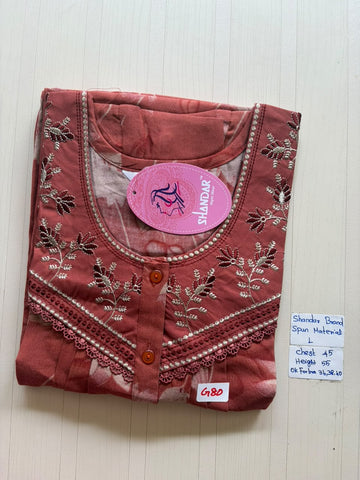BSS 189 Shandar Spun nighty