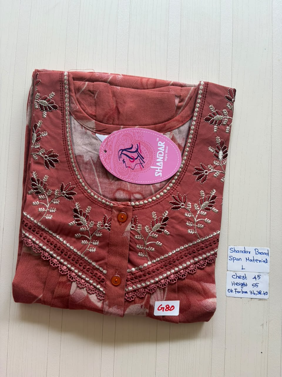 BSS 189 Shandar Spun nighty