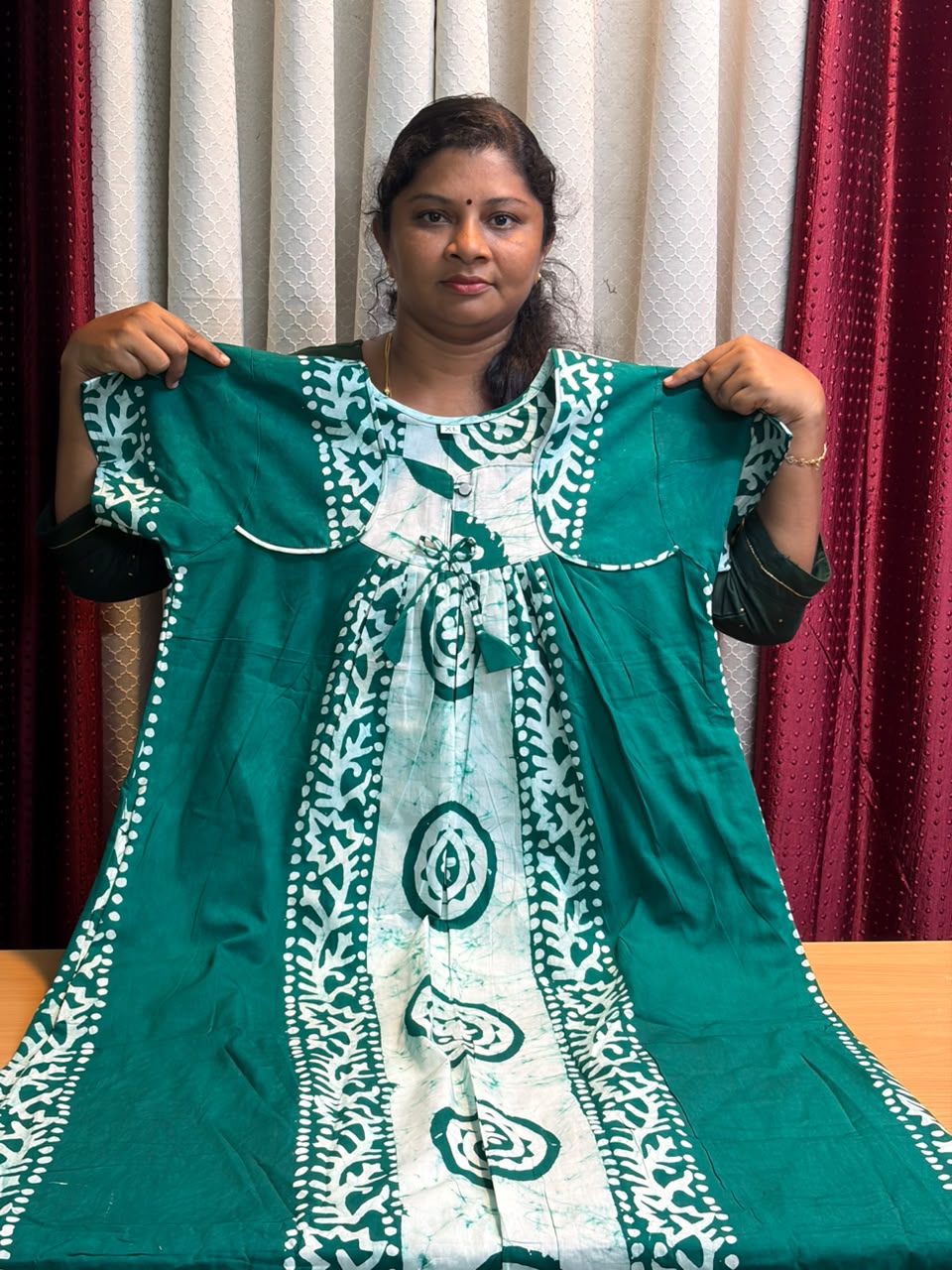 AASBP 352 Peacock Pleats Nighty BP CPS
