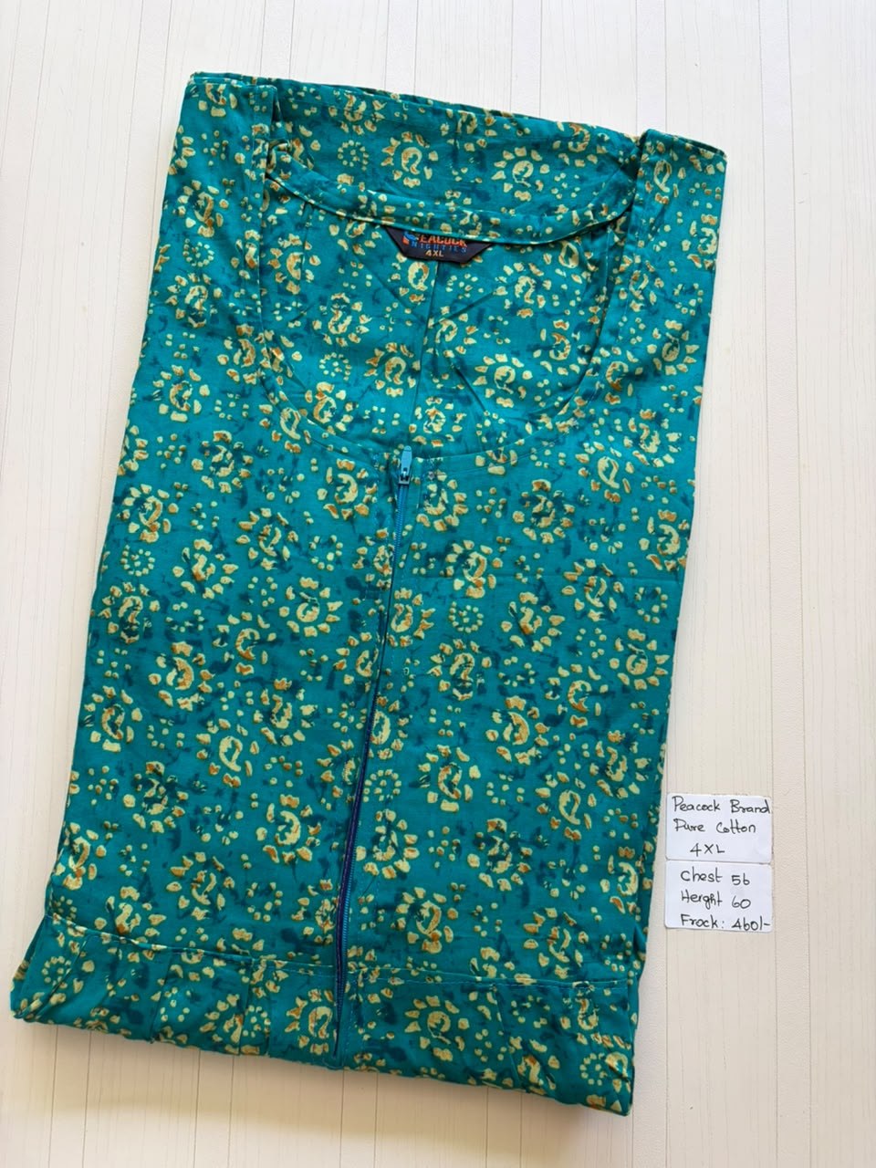AASBP041 Peacock Pleats Zip Nighty BP