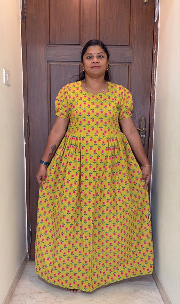 MFS 465 Peacock Feeding Maxi Frock YY1