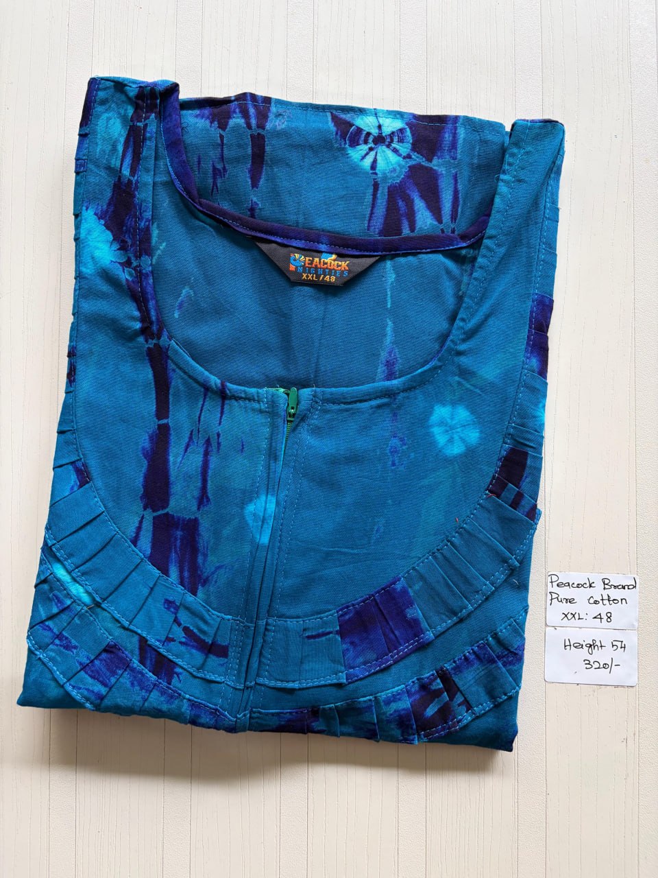 AASZ 355 Peacock Zip Nighty BP DPS