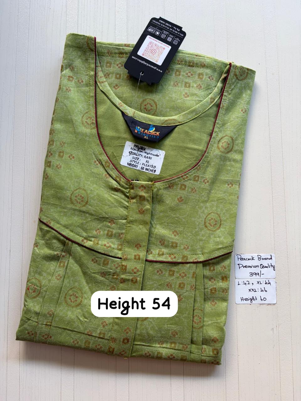 AAS5250 Peacock pleats Zip premium quality BP DD CPS DPS Height 54