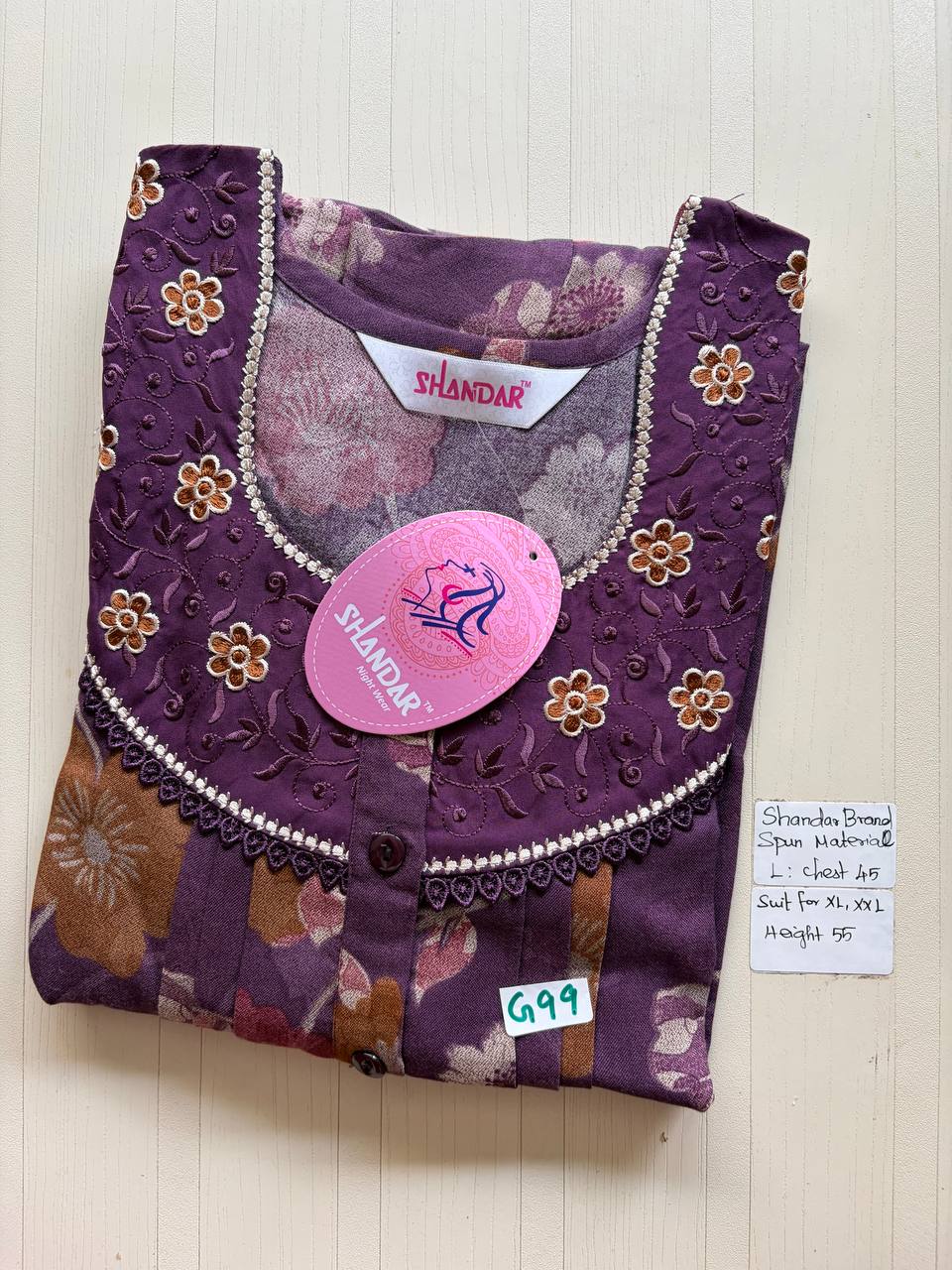 bss 437 Shandar Spun nighty