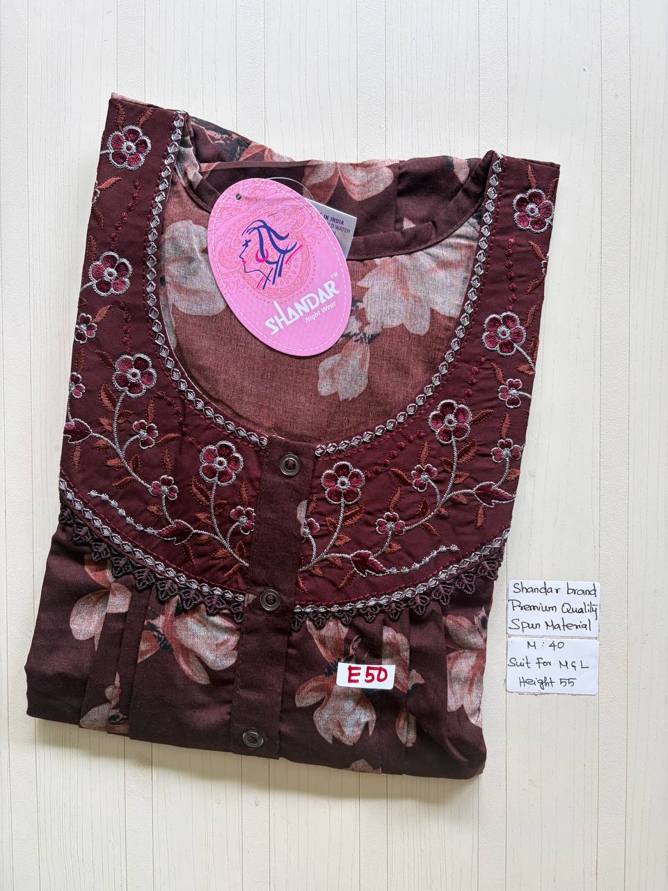 ASS190 Shandar Spun nighty