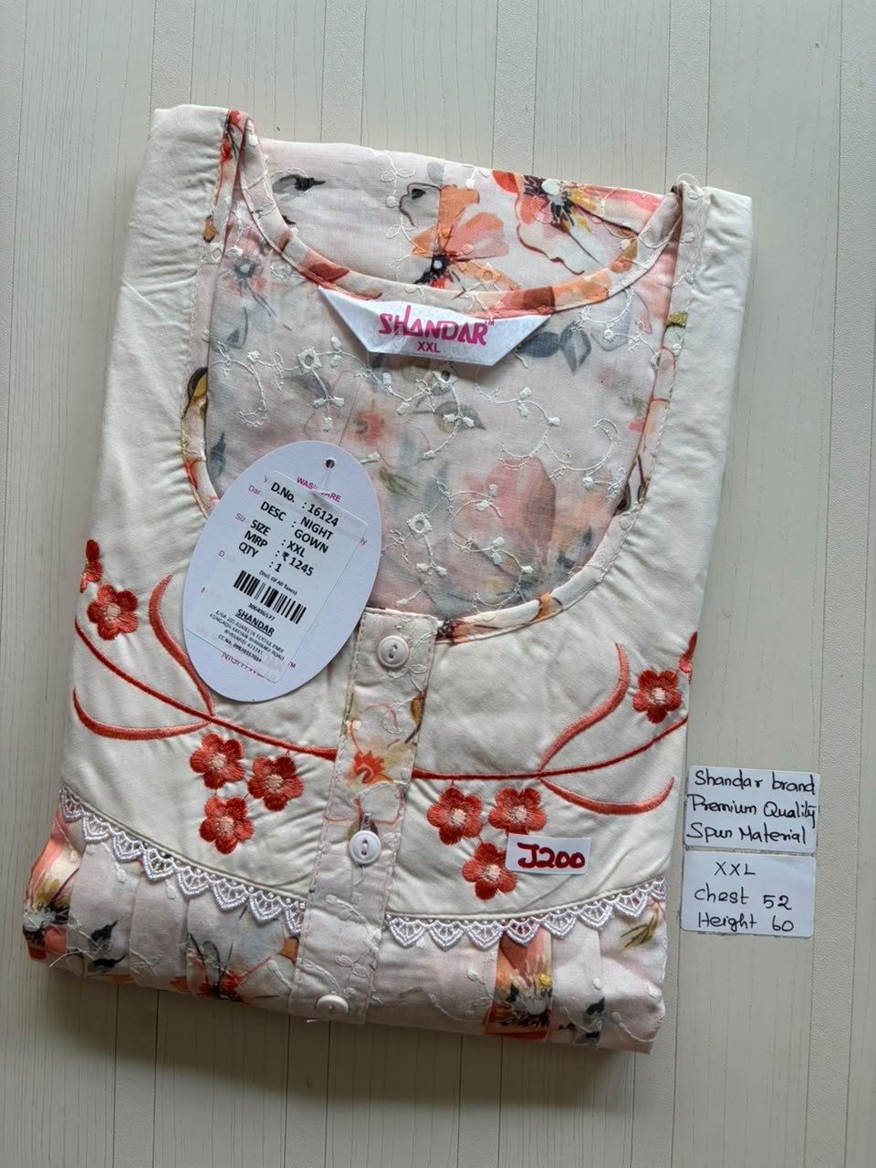 DSS173 Height Shandar Spun Nighty