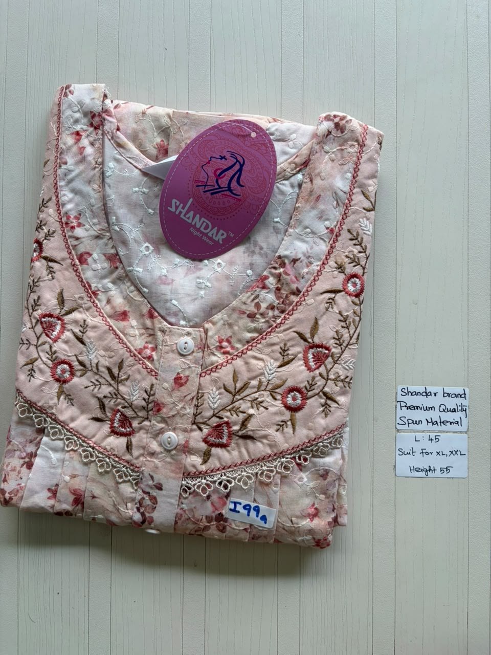 BS449 Shandar Spun nighty