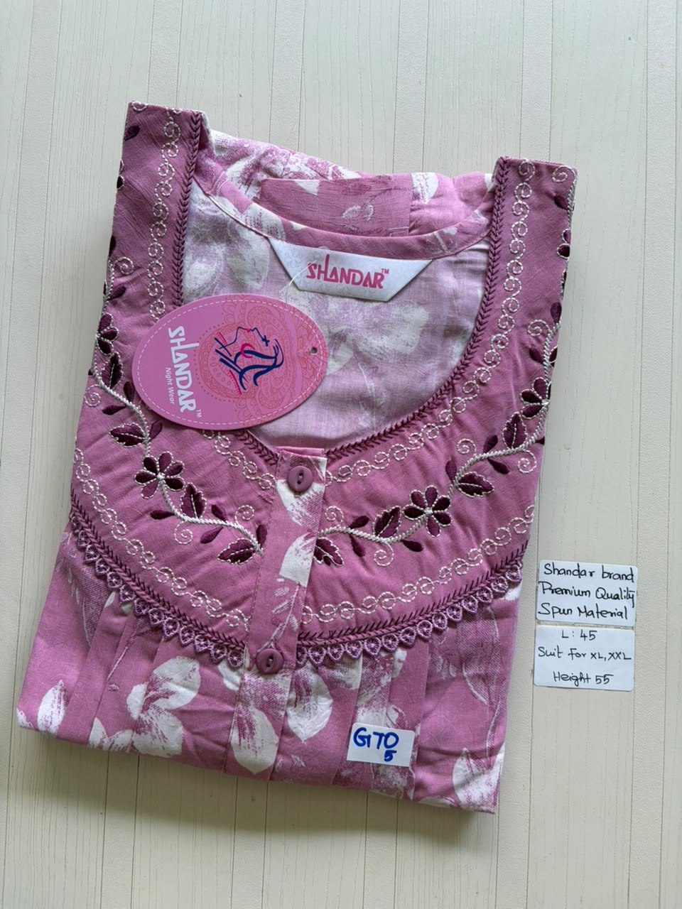 BS209 Shandar Spun nighty