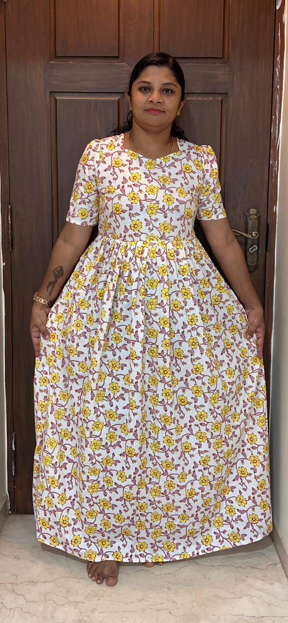MFS 463 Height Peacock maxi frock YY1