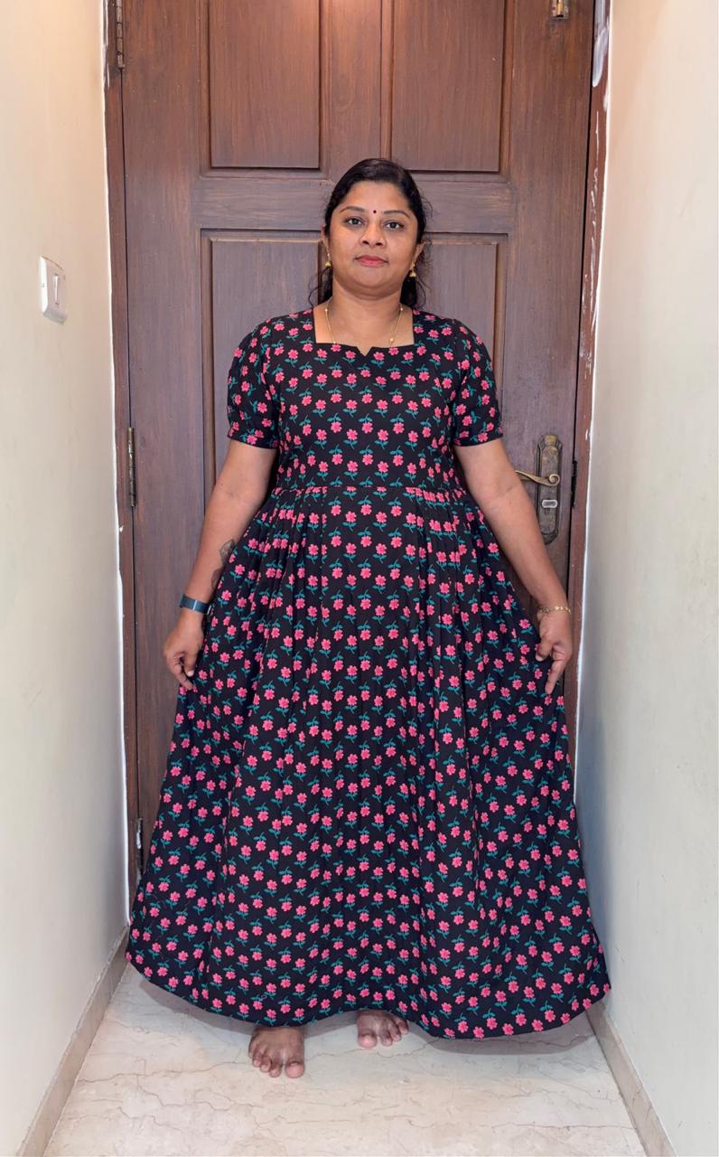 MFS 468 Peacock Feeding Maxi Frock YY1