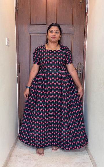 MFS 468 Peacock Feeding Maxi Frock YY1