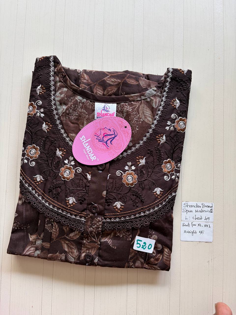 bss 411 Shandar Spun nighty