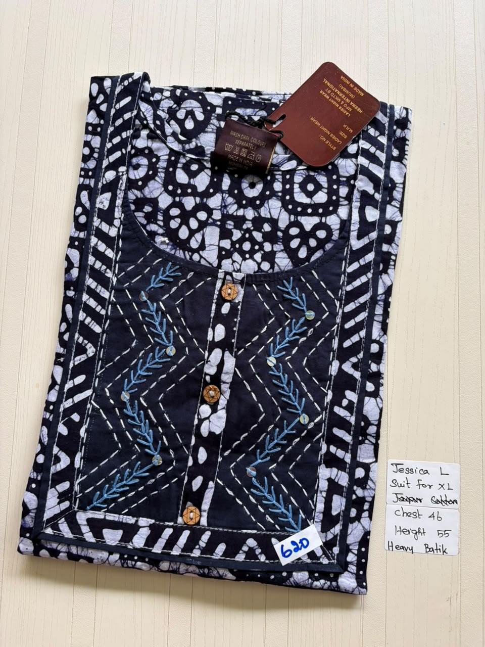 BJS 939 Jessica VV Batik Nighty