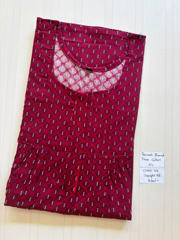 AASHP041 Peacock Pleats Zip Nighty HP BP