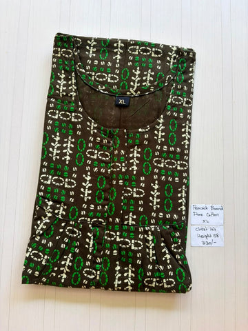 AASHP026 Peacock Pleats Zip Nighty HP BP