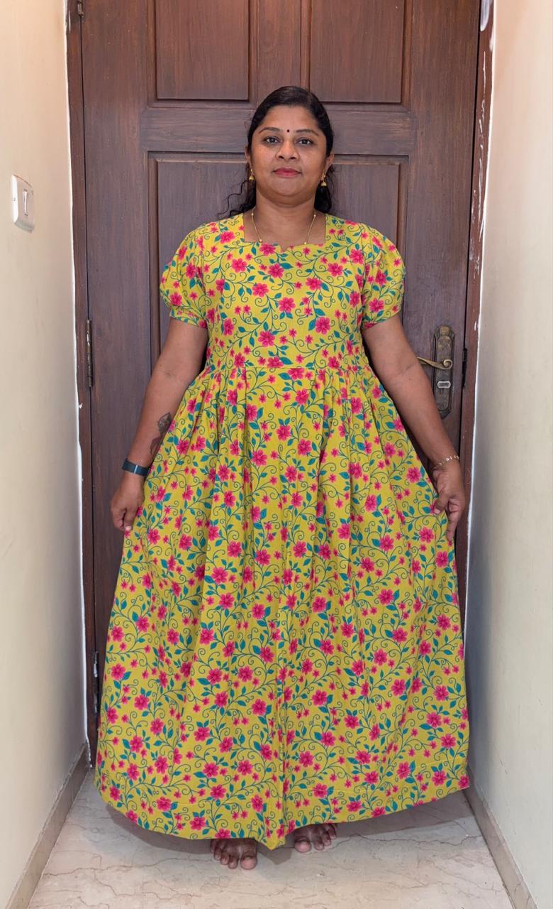 MFS 466 Peacock Feeding Maxi Frock YY1