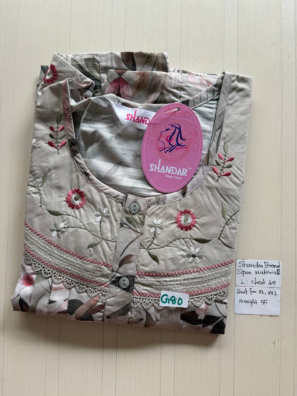 bss 376 Shandar Spun nighty