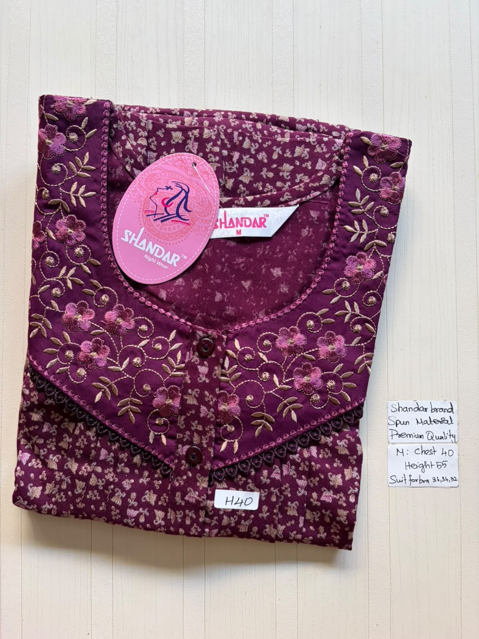 ASS 334 Shandar Spun nighty
