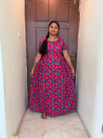 MFS 378 Peacock Maxi Frock YY1