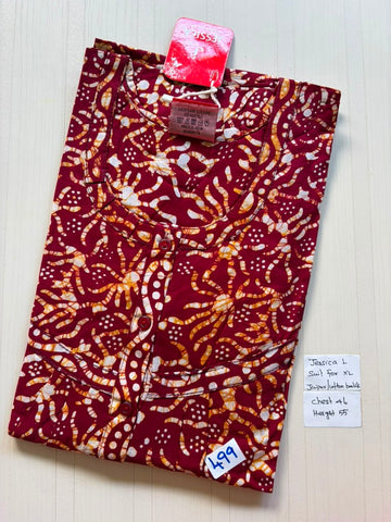 BJS 1122 Jessica Pleats Batik Nighty 550