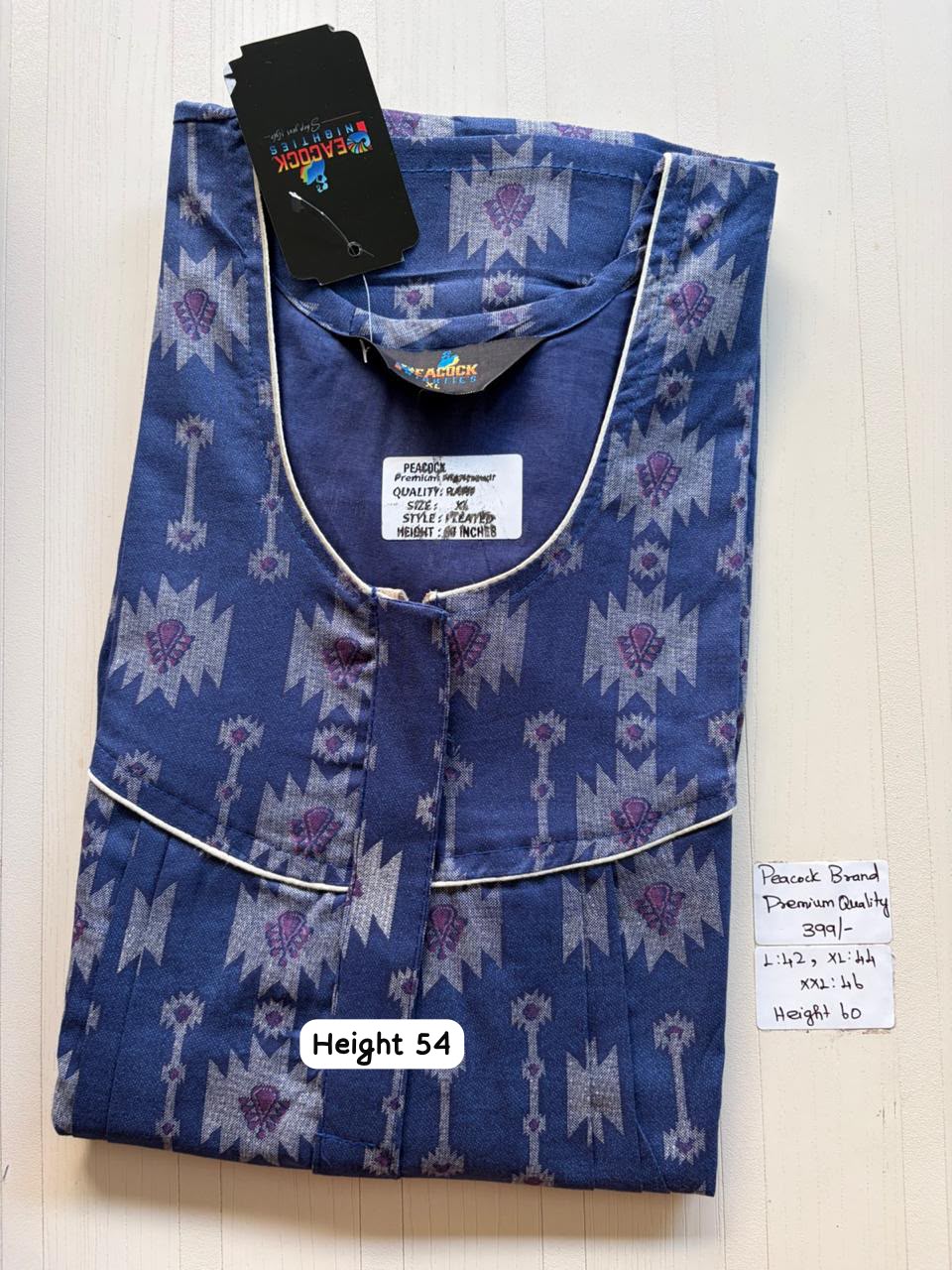 AAS5271 Peacock pleats Zip premium quality BP DD CPS DPS Height 54
