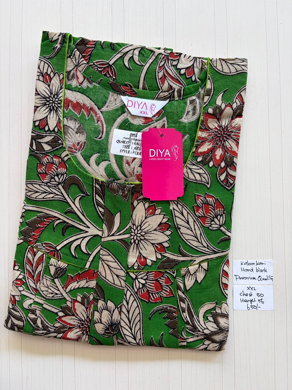 CKS035 Height Block Kalamkari peacock Pleats zip DD