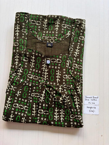AASHP 244 Height Peacock Pleats Nighty BP CPS