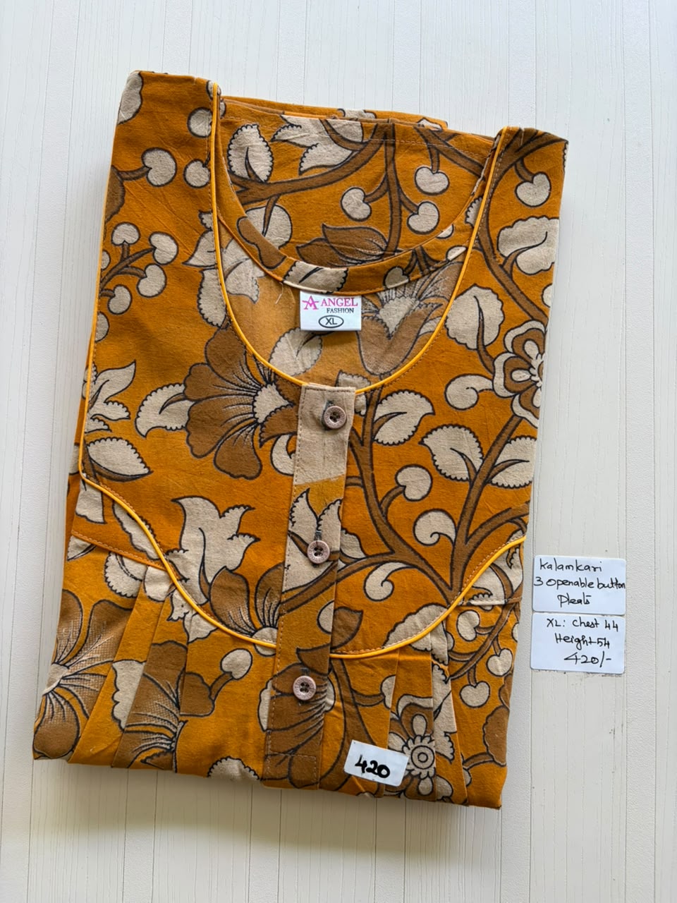 AASBP 223 Peacock Pleats Kalamkari Nighty BP CPS
