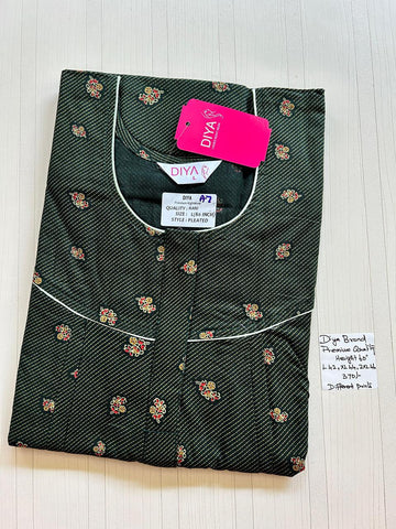AASHP 157 Height Peacock Pleats Zip Nighty DD BP HP EPS