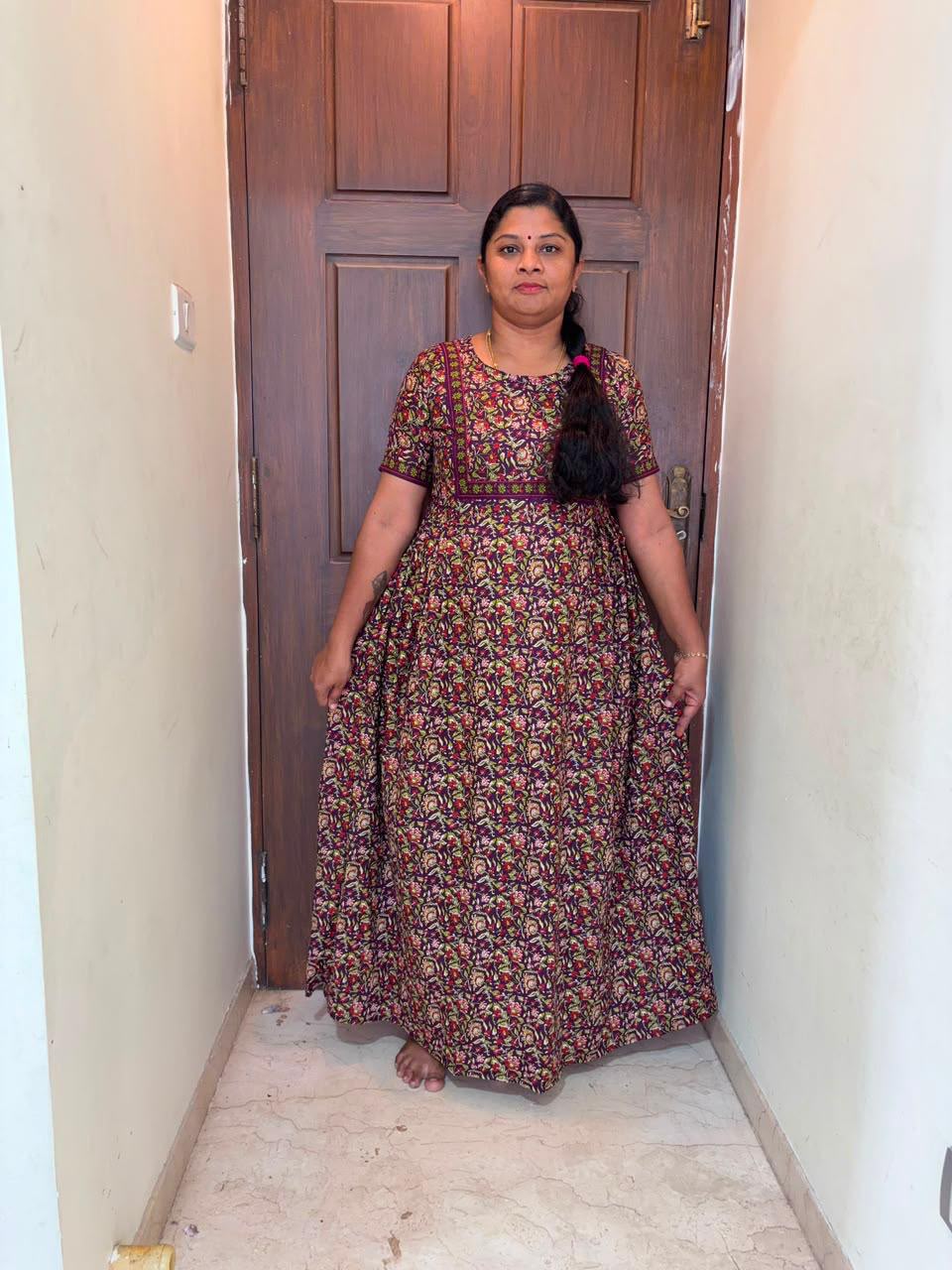 MFS 460 Height Peacock maxi frock YY1