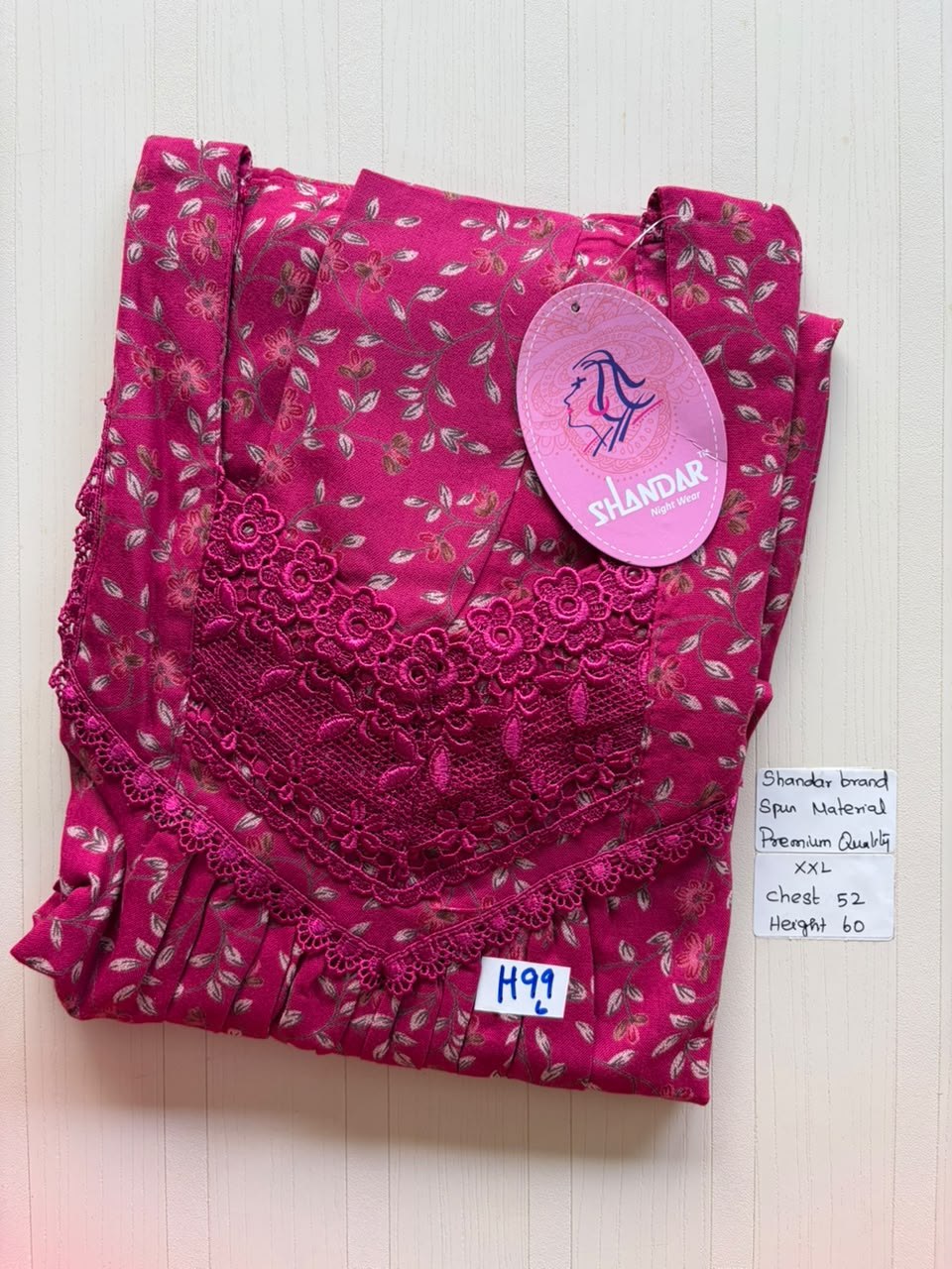 DSS 252 Height Shandar Spun nighty