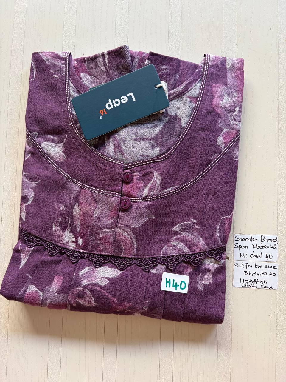 ASS 800 Shandar Spun nighty different sleeve