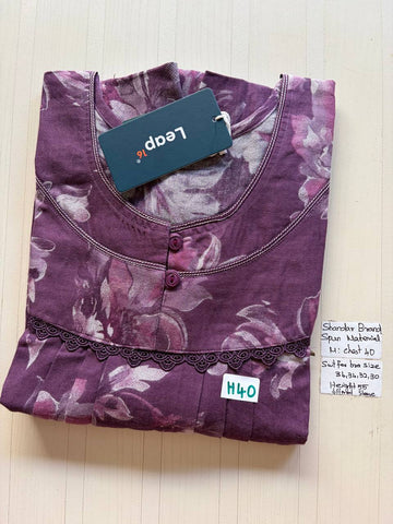 ASS 800 Shandar Spun nighty different sleeve