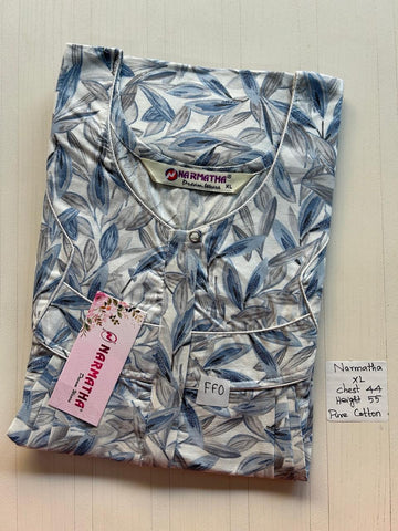 BNS024 Narmatha Pleats Zip Nighty