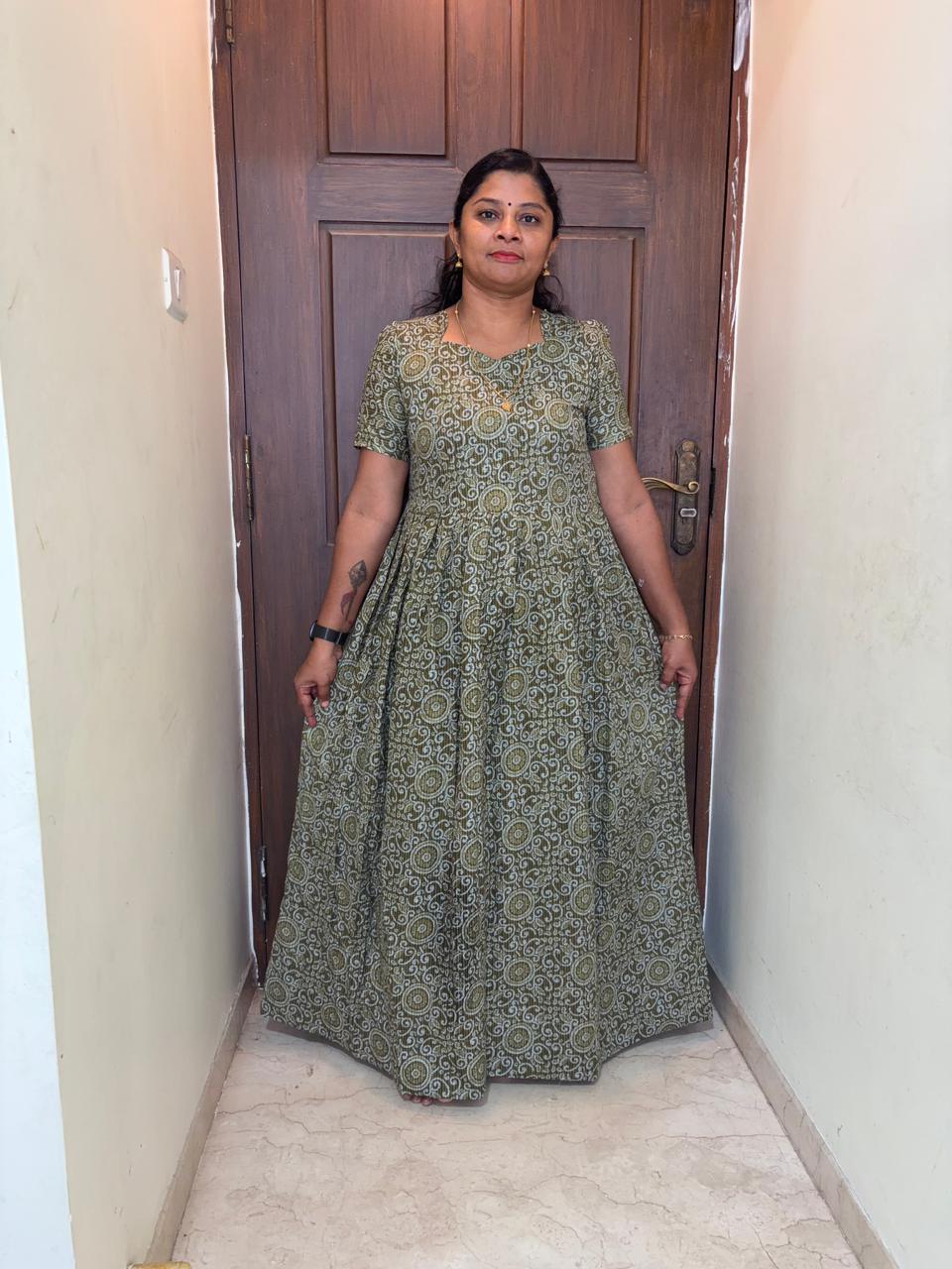MFS 342 Peacock Maxi Frock YY1