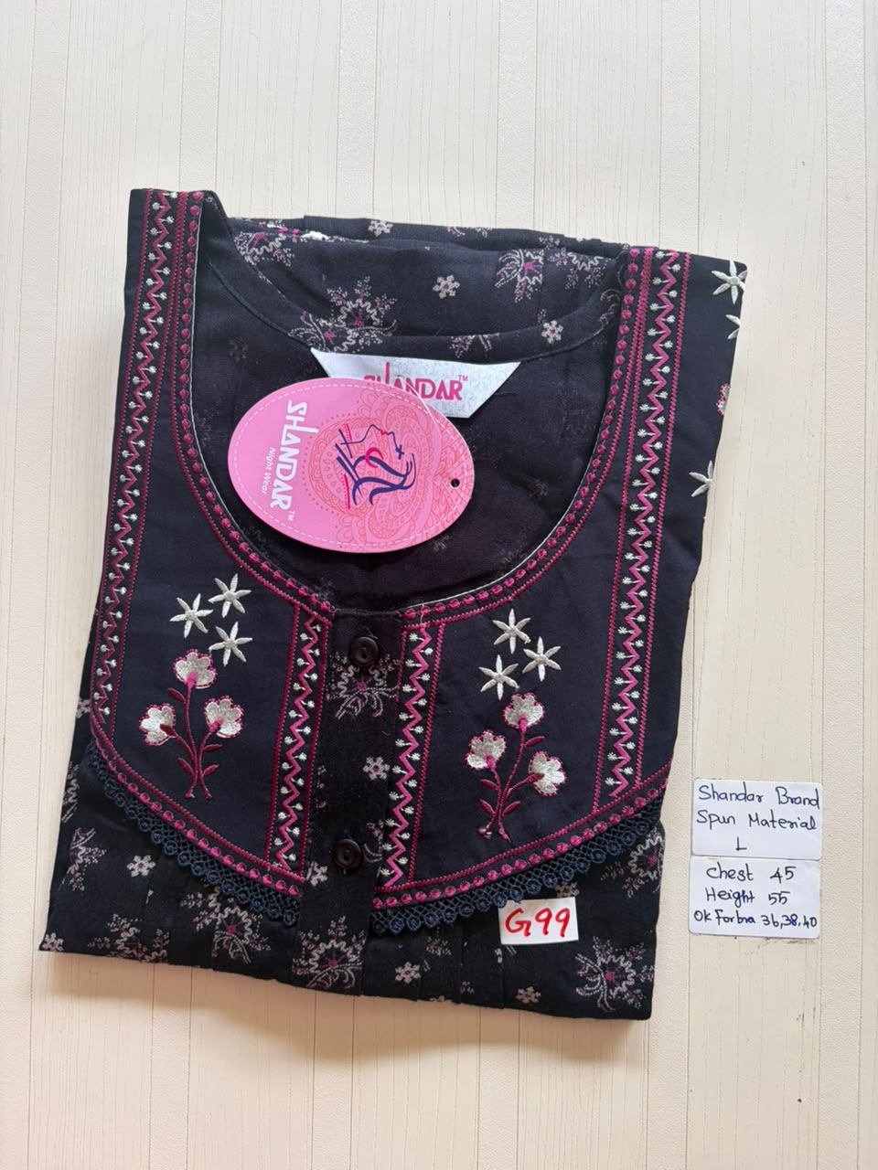 BSS 246 Shandar Spun nighty