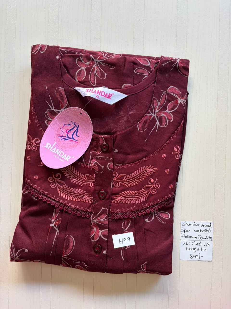 CSS 427 Height Shandar Spun nighty