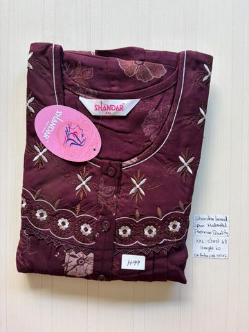 DSS 138 Height Shandar Spun nighty