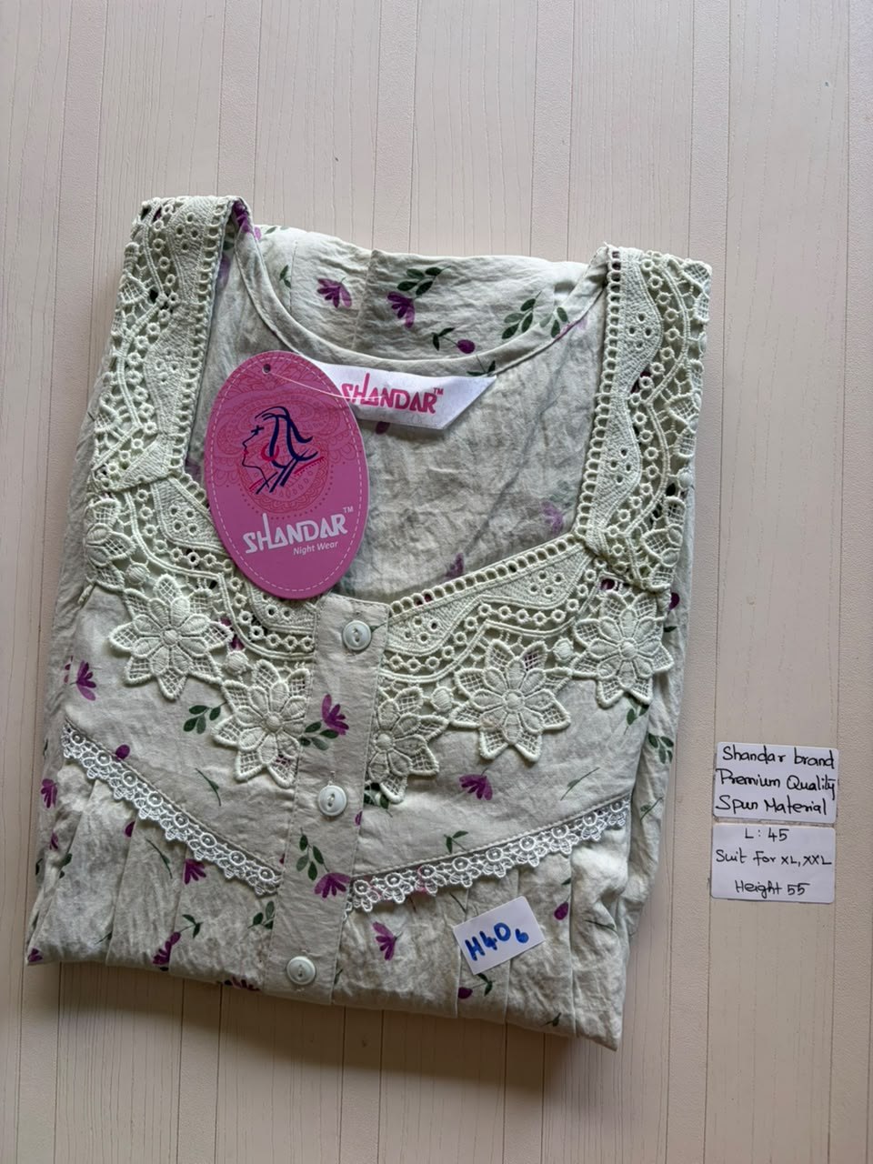 BS376 Shandar Spun nighty