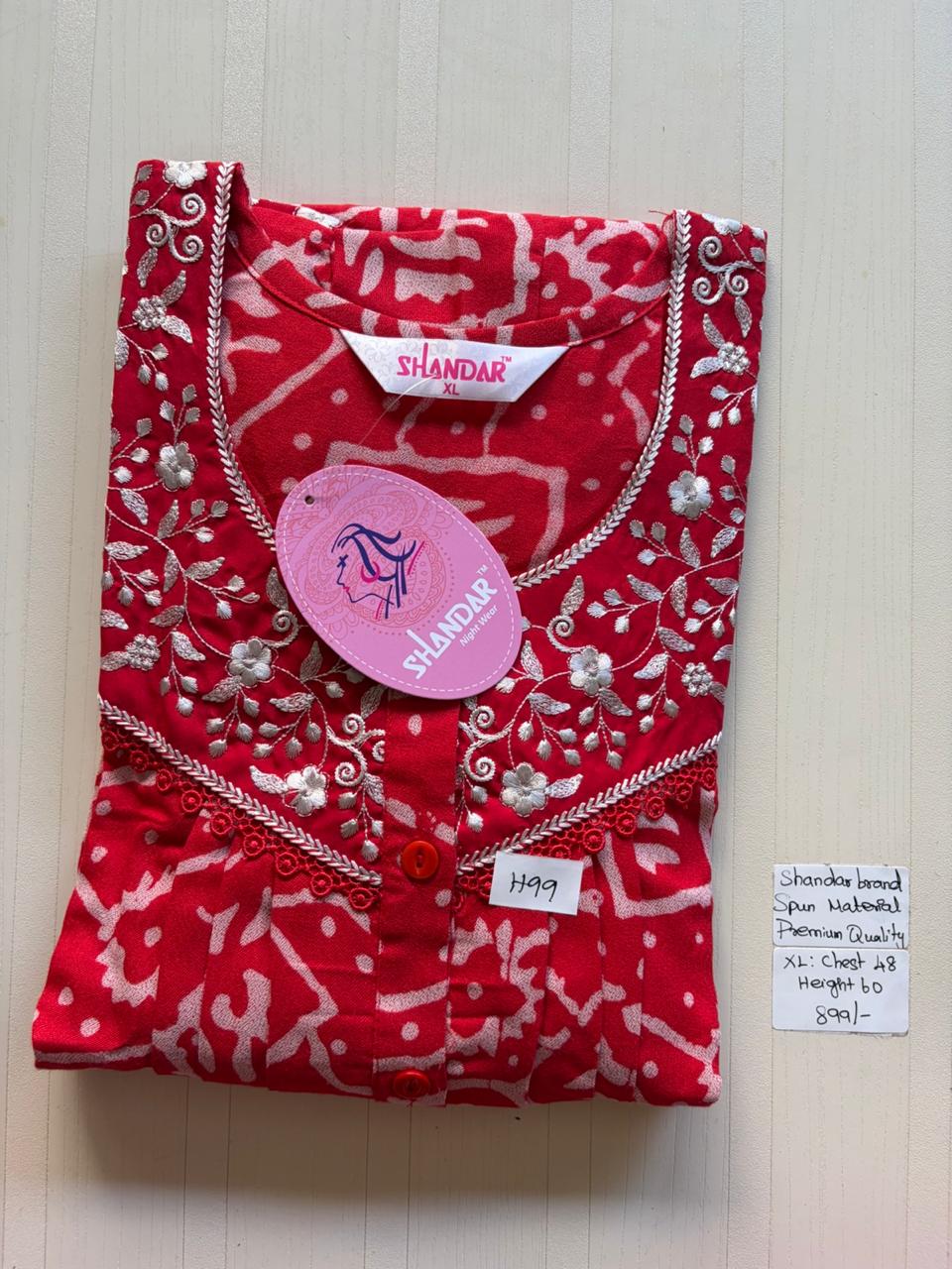 CSS 447 Height Shandar Spun nighty