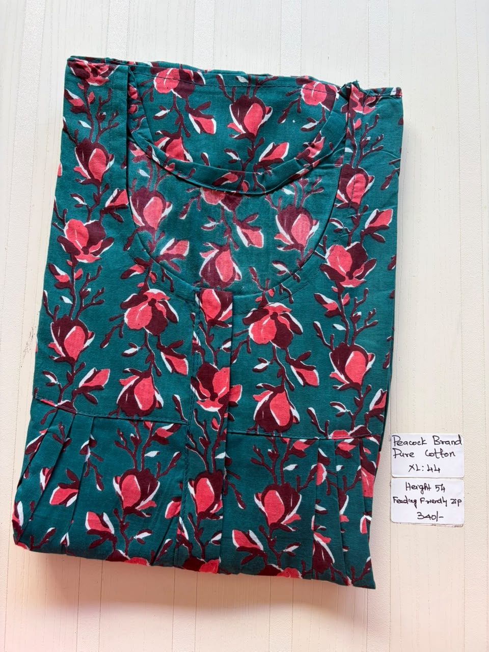 AASBP 506 Peacock Pleats Zip Nighty BP BPS CPS DPS