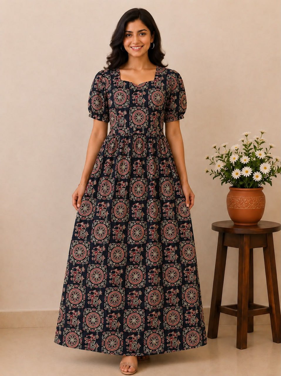 MFS223 Peacock Height maxi frock YY1 YY2