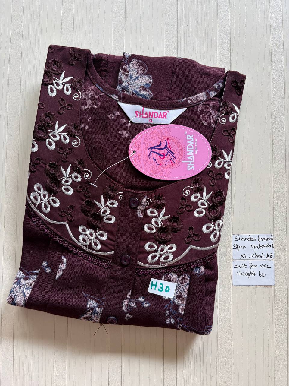 css 640 Shandar Spun nighty