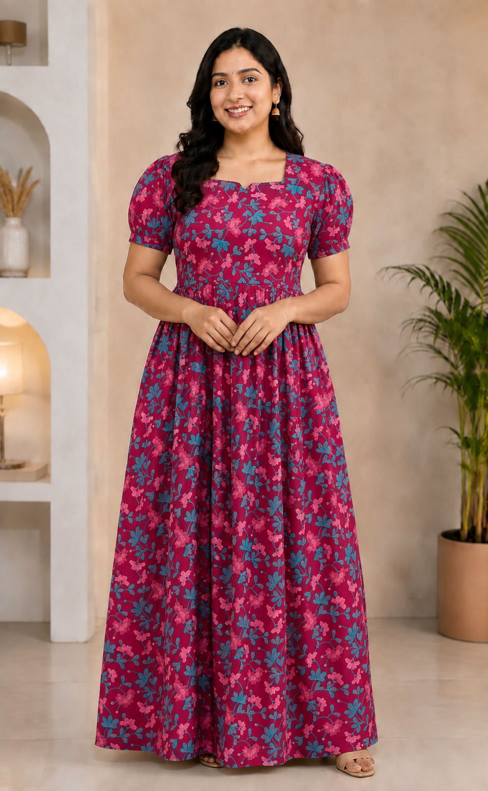 MFS 402 Height Peacock Maxi Frock YY1 YY2