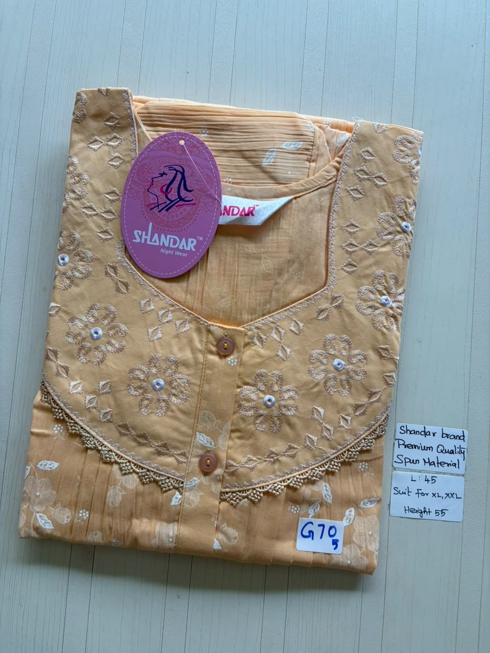 BS253 Shandar Spun nighty