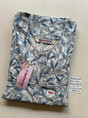 BNS 505 Narmatha Pleats Zip Nighty